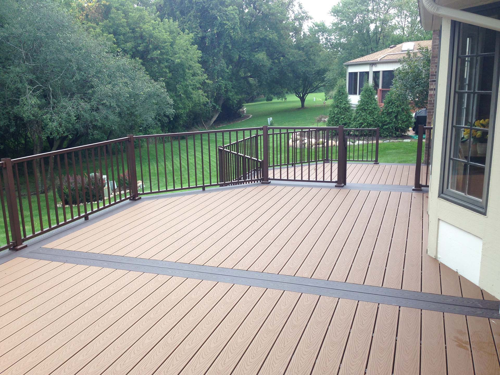 Clean composite deck after professional cleaning in Traverse City MI